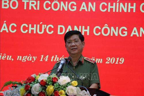 Thứ trưởng Bộ Công an, Trung tướng Nguyễn Văn Sơn, phát biểu tại Lễ công bố. Ảnh: Nhật Bình - TTXVN Thứ trưởng Bộ Công an, Trung tướng Nguyễn Văn Sơn, phát biểu tại Lễ công bố. Ảnh: Nhật Bình - TTXVN