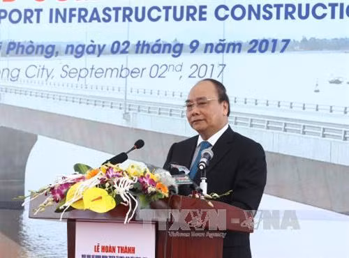 Thủ tướng Nguyễn Xuân Phúc phát biểu. Ảnh: Thống Nhất - TTXVN