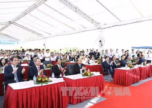 Thủ tướng Nguyễn Xuân Phúc và các đại biểu dự buổi lễ. Ảnh: Thống Nhất - TTXVN