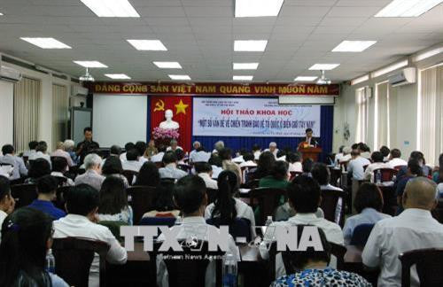 Quang cảnh hội thảo. Ảnh: Tiến Lực - TTXVN Quang cảnh hội thảo. Ảnh: Tiến Lực - TTXVN