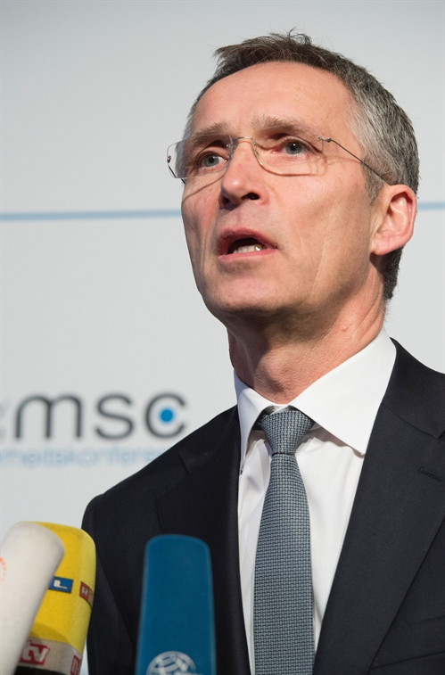 Tổng thư ký NATO Jens Stoltenberg tại Hội nghị An ninh Munich (Đức) ngày 12/2. AFP/ TTXVN