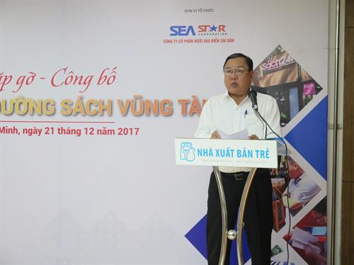 Ông Nguyễn Đăng Minh - Phó Bí thư Thành ủy Vũng Tàu phát biểu tại buổi gặp gỡ - công bố thông tin Đường sách Vũng Tàu