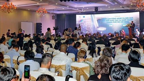 Quang cảnh lễ khai mạc tuần lễ Đổi mới Sáng tạo và Khởi nghiệp Thành phố Hồ Chí Minh năm 2018. Ảnh: Thế Anh-TTXVN