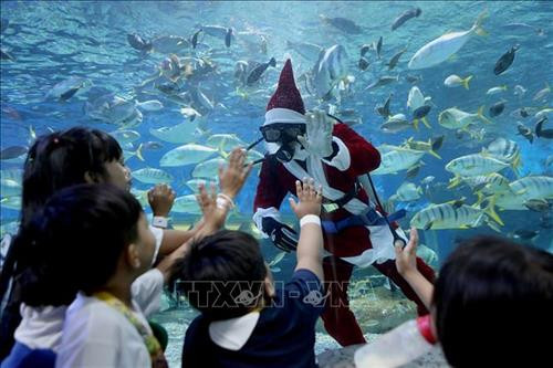 Trẻ em vui chơi mừng đón lễ Giáng sinh tại Singapore. Ảnh: THX/TTXVN Người dân tham gia cuộc thi chạy Ông già Noel tại Vilnius, Litsva. Ảnh: THX/TTXVN Hát mừng lễ Giáng Sinh tại Nhà thờ Frankfurt, Đức. Ảnh: THX/TTXVN Thợ lặn trong trang phục Ông già Noel chào đón du khách tới Công viên Thủy cung ở Manila, Philippines trong dịp lễ Giáng Sinh. Ảnh: THX/TTXVN Thắp sáng cây thông Noel tại Yangon, Myanmar. Ảnh: THX/TTXVN Thắp sáng cây thông Noel chào đón Giáng Sinh và Năm Mới tại quảng trường ở Yerevan, Armenia. Ảnh: THX/TTXVN Hàng trăm người trong trang phục ông già Noel tham gia lễ hội SantaCon chào đón Giáng Sinh ở New York, Mỹ. Ảnh: THX/TTXVN Một gia đình mua sắm chuẩn bị lễ Giáng Sinh tại Houston, Mỹ. Ảnh: THX/TTXVN Người dân Tây Ban Nha mừng đón Giáng Sinh tại quảng trường Landmark Puerta del Sol ở Madrid. Ảnh: THX/TTXVN Trẻ em vui chơi tại công viên tuyết nhân tạo trong dịp lễ Giáng Sinh ở tỉnh Banten, Indonesia. Ảnh: THX/TTXVN Trang trí chuẩn bị cho lễ Giáng Sinh tại thủ đô Baghdad, Iraq. Ảnh: THX/TTXVN Mua sắm chuẩn bị cho lễ Giáng Sinh tại thủ đô Baghdad, Iraq. Ảnh: THX/TTXVN Người dân Malaysia tham quan triển lãm "Disney- Giấc mơ Giáng sinh" tại thủ đô Kuala Lumpur. Ảnh: THX/TTXVN Người dân mua sắm chuẩn bị cho Lễ Giáng Sinh tại Bangalore, Ấn Độ. Ảnh: THX/TTXVN Thắp sáng cây thông Noel khổng lồ tại Quảng trường Azneft ở Baku, Azerbaijan. Ảnh: THX/TTXVN Trẻ em Hàn Quốc vui chơi mừng đón lễ Giáng Sinh tại làng Ông già Noel ở Gyeongsangbuk-do. Ảnh: THX/TTXVN Các loại bánh cho Lễ Giáng sinh được bày bán tại Làng Ông già Noel ở Gyeongsangbuk-do, Hàn Quốc. Ảnh: THX/TTXVN Người dân Hàn Quốc chào đón Giáng Sinh tại làng Ông già Noel ở Gyeongsangbuk-do. Ảnh: THX/TTXVN Người dân Syria mừng đón Giáng Sinh tại thủ đô Damascus. Ảnh: THX/TTXVN Trẻ em vui chơi mừng đón lễ Giáng sinh tại Singapore. Ảnh: THX/TTXVN Người dân tham gia cuộc thi chạy Ông già Noel tại Vilnius, Litsva. Ảnh: THX/TTXVN Hát mừng lễ Giáng Sinh tại Nhà thờ Frankfurt, Đức. Ảnh: THX/TTXVN Thợ lặn trong trang phục Ông già Noel chào đón du khách tới Công viên Thủy cung ở Manila, Philippines trong dịp lễ Giáng Sinh. Ảnh: THX/TTXVN Thắp sáng cây thông Noel tại Yangon, Myanmar. Ảnh: THX/TTXVN Thắp sáng cây thông Noel chào đón Giáng Sinh và Năm Mới tại quảng trường ở Yerevan, Armenia. Ảnh: THX/TTXVN Hàng trăm người trong trang phục ông già Noel tham gia lễ hội SantaCon chào đón Giáng Sinh ở New York, Mỹ. Ảnh: THX/TTXVN Một gia đình mua sắm chuẩn bị lễ Giáng Sinh tại Houston, Mỹ. Ảnh: THX/TTXVN Người dân Tây Ban Nha mừng đón Giáng Sinh tại quảng trường Landmark Puerta del Sol ở Madrid. Ảnh: THX/TTXVN Trẻ em vui chơi tại công viên tuyết nhân tạo trong dịp lễ Giáng Sinh ở tỉnh Banten, Indonesia. Ảnh: THX/TTXVN Trang trí chuẩn bị cho lễ Giáng Sinh tại thủ đô Baghdad, Iraq. Ảnh: THX/TTXVN Mua sắm chuẩn bị cho lễ Giáng Sinh tại thủ đô Baghdad, Iraq. Ảnh: THX/TTXVN Người dân Malaysia tham quan triển lãm "Disney- Giấc mơ Giáng sinh" tại thủ đô Kuala Lumpur. Ảnh: THX/TTXVN Người dân mua sắm chuẩn bị cho Lễ Giáng Sinh tại Bangalore, Ấn Độ. Ảnh: THX/TTXVN Thắp sáng cây thông Noel khổng lồ tại Quảng trường Azneft ở Baku, Azerbaijan. Ảnh: THX/TTXVN Trẻ em Hàn Quốc vui chơi mừng đón lễ Giáng Sinh tại làng Ông già Noel ở Gyeongsangbuk-do. Ảnh: THX/TTXVN Các loại bánh cho Lễ Giáng sinh được bày bán tại Làng Ông già Noel ở Gyeongsangbuk-do, Hàn Quốc. Ảnh: THX/TTXVN Người dân Hàn Quốc chào đón Giáng Sinh tại làng Ông già Noel ở Gyeongsangbuk-do. Ảnh: THX/TTXVN Người dân Syria mừng đón Giáng Sinh tại thủ đô Damascus. Ảnh: THX/TTXVN