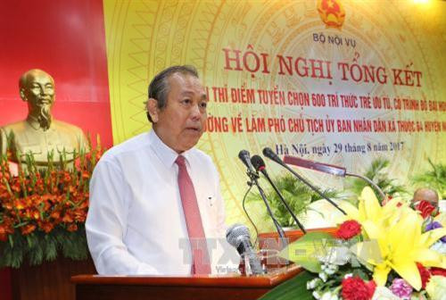 Phó Thủ tướng Thường trực Chính phủ Trương Hòa Bình phát biểu. Ảnh: Doãn Tấn - TTXVN