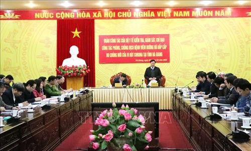 Thứ trưởng Bộ Y tế Đỗ Xuân Tuyên phát biểu tại buổi làm việc với lãnh đạo tỉnh Hà Giang. Ảnh: Minh Tâm-TTXVN Thứ trưởng Bộ Y tế Đỗ Xuân Tuyên phát biểu tại buổi làm việc với lãnh đạo tỉnh Hà Giang. Ảnh: Minh Tâm-TTXVN