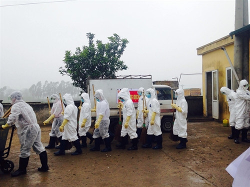 Hình ảnh tổ chức diễn tập tại chợ Hà Vỹ - Lê Lợi - Thường Tín