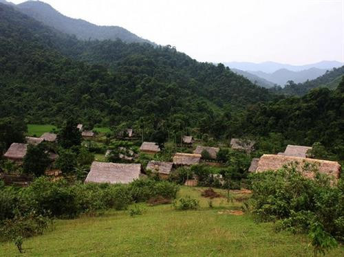 Xã miền núi huyện Con Cuông, tỉnh Nghệ An. Ảnh: Phương Hoa - TTXVN