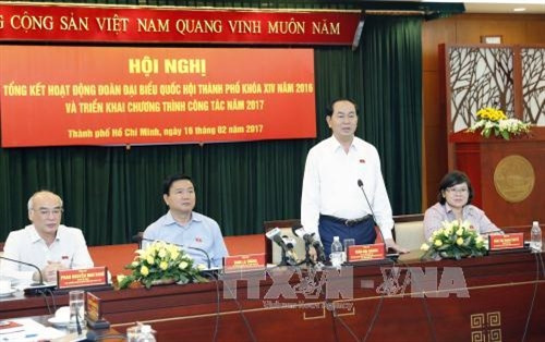 Chủ tịch nước Trần Đại Quang phát biểu tại hội nghị. Ảnh: Nhan Sáng-TTXVN Chủ tịch nước Trần Đại Quang phát biểu tại hội nghị. Ảnh: Nhan Sáng-TTXVN