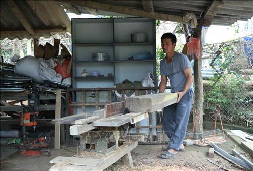 Người dân ở Na Ư mua dụng cụ, phương tiện máy móc để sản xuất, phát triển kinh tế hộ gia đình, góp phần chuyển dịch cơ cấu kinh tế trên địa bàn. Ảnh: Xuân Tiến - TTXVN