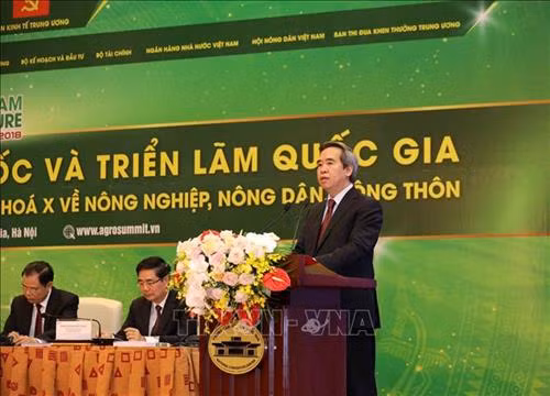 Đồng chí Nguyễn Văn Bình, Ủy viên Bộ Chính trị, Bí thư Trung ương Đảng, Trưởng Ban Kinh tế Trung ương phát biểu khai mạc hội nghị. Ảnh: Phương Hoa – TTXVN