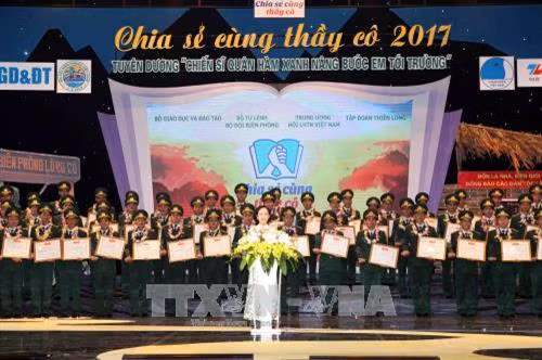 Đồng chí Trương Thị Mai, Ủy viên Bộ Chính trị, Bí thư Trung ương Đảng,Trưởng Ban Dân vận Trung ương phát biểu tại chương trình. Ảnh: Quý Trung – TTXVN