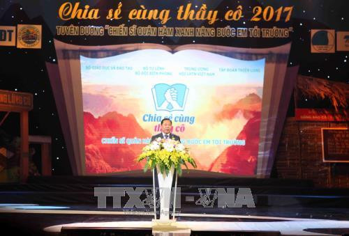 Đồng chí Nguyễn Phi Long, Bí thư Trung ương Đoàn, Chủ tịch Trung ương Hội Liên hiệp Thanh niên Việt Nam phát biểu. Ảnh : Quý Trung - TTXVN