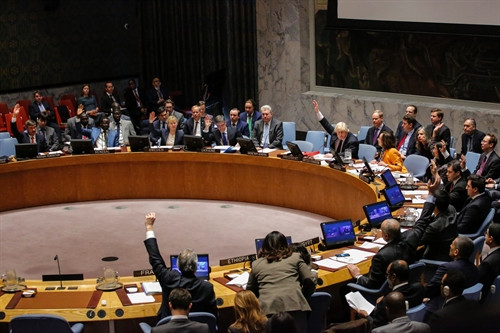 Một phiên họp của Hội đồng Bảo an LHQ tại New York (Mỹ) ngày 23/3. AFP/ TTXVN