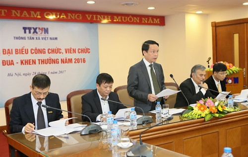 Thông tấn xã Việt Nam tổ chức hội nghị đại biểu công chức, viên chức và thi đua khen thưởng năm 2016 ảnh 2