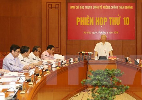 Phiên họp thứ 10 của Ban Chỉ đạo Trung ương về phòng, chống tham nhũng. Ảnh: TTXVN Phiên họp thứ 10 của Ban Chỉ đạo Trung ương về phòng, chống tham nhũng. Ảnh: TTXVN