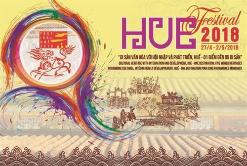 Poster chính thức của Festival Huế 2018. Ảnh: Quốc Việt - TTXVN Poster chính thức của Festival Huế 2018. Ảnh: Quốc Việt - TTXVN