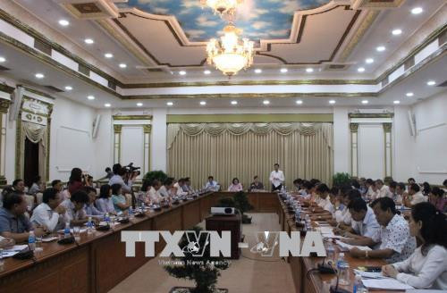 Quang cảnh buổi làm việc. Ảnh: Xuân Dự - TTXVN Quang cảnh buổi làm việc. Ảnh: Xuân Dự - TTXVN