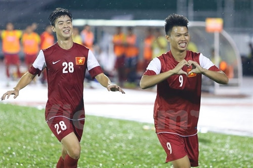 Một trận đấu tuyệt vời của hàng công U21 Việt Nam. (Ảnh: Minh Chiến/Vietnam+) Một trận đấu tuyệt vời của hàng công U21 Việt Nam. (Ảnh: Minh Chiến/Vietnam+)