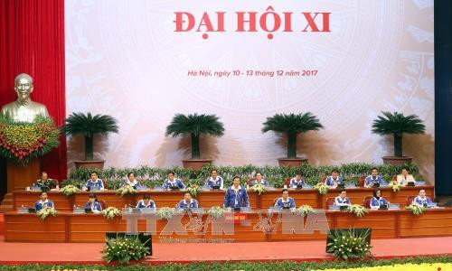 Đoàn Chủ tịch điều hành Đại hội. Ảnh: TTXVN Đoàn Chủ tịch điều hành Đại hội. Ảnh: TTXVN