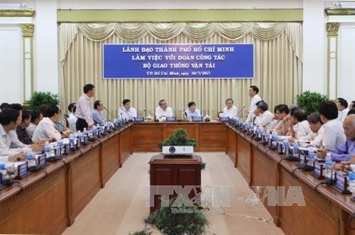 Quang cảnh buổi làm việc. Ảnh: Thanh Vũ-TTXVN