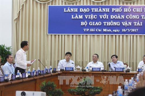 Lãnh đạo các bộ, ngành phát biểu tại buổi làm việc. Ảnh: Thanh Vũ-TTXVN