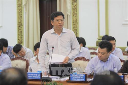 Lãnh đạo các bộ, ngành phát biểu tại buổi làm việc. Ảnh: Thanh Vũ-TTXVN