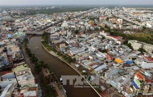 Thành phố Cà Mau hôm nay nhìn từ trên cao. Ảnh: An Hiếu – TTXVN