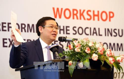 Phó Thủ tướng Vương Đình Huệ: Phải coi chính sách bảo hiểm xã hội là trụ cột của an sinh xã hội. Ảnh: Anh Tuấn – TTXVN