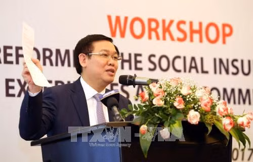 Phó Thủ tướng Vương Đình Huệ: Phải coi chính sách bảo hiểm xã hội là trụ cột của an sinh xã hội. Ảnh: Anh Tuấn – TTXVN