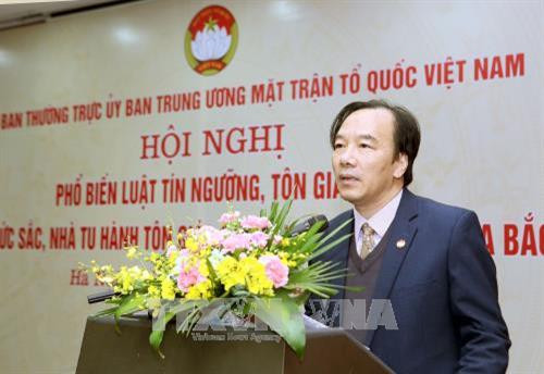 Phó Chủ tịch Uỷ ban Trung ương MTTQ Việt Nam ông Ngô Sách Thực phát biểu khai mạc hội nghị. Ảnh: Nguyễn Dân -TTXVN Phó Chủ tịch Uỷ ban Trung ương MTTQ Việt Nam ông Ngô Sách Thực phát biểu khai mạc hội nghị. Ảnh: Nguyễn Dân -TTXVN