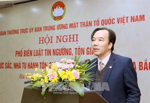 Phó Chủ tịch Uỷ ban Trung ương MTTQ Việt Nam ông Ngô Sách Thực phát biểu khai mạc hội nghị. Ảnh: Nguyễn Dân -TTXVN Phó Chủ tịch Uỷ ban Trung ương MTTQ Việt Nam ông Ngô Sách Thực phát biểu khai mạc hội nghị. Ảnh: Nguyễn Dân -TTXVN