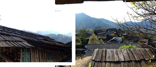 Bản làng người Mông với những mái nhà bằng gỗ sa mu Bản làng người Mông với những mái nhà bằng gỗ sa mu