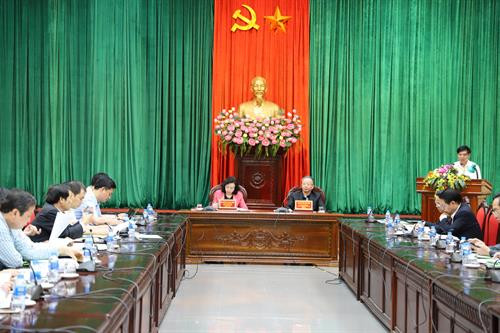 Toàn cảnh Hội nghị giao ban quý III/2018 về Chương trình 02-CTr/TU của Thành ủy Hà Nội.