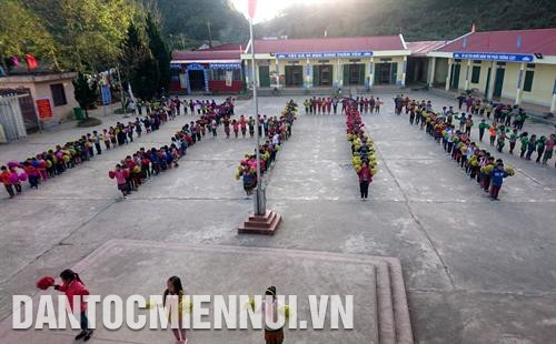 Những năm vừa qua, được Nhà nước đầu tư xây dựng nên trên địa bàn tỉnh Lai Châu đã xóa được nhiều trường lớp học học tạm, phục vụ tốt công tác dạy học ở vùng khó. Ảnh: Việt Hoàng