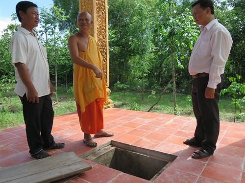 Hầm bí mật nuôi giấu cán bộ cách mạng trong chùa mới được trùng tu