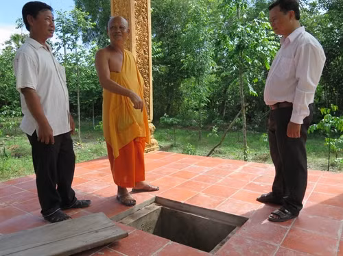 Hầm bí mật nuôi giấu cán bộ cách mạng trong chùa mới được trùng tu