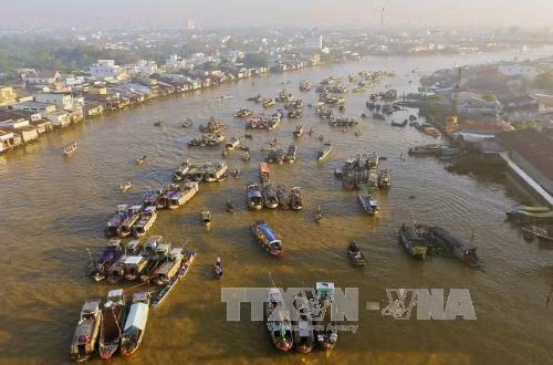 Chợ nổi Cái Răng. Ảnh: An Hiếu – TTXVN