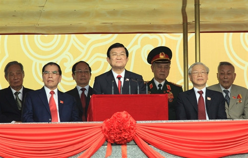 Chủ tịch nước Trương Tấn Sang đọc diễn văn tại Lễ kỷ niệm.