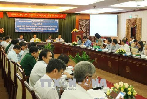 Quang cảnh buổi tọa đàm. Ảnh: Thu Hoài – TTXVN Quang cảnh buổi tọa đàm. Ảnh: Thu Hoài – TTXVN