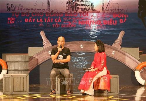 Tiến sỹ Nguyễn Thành Nam, Hiệu trưởng Đại học Funix giao lưu tại chương trình. Ảnh: Phương Hoa - TTXVN