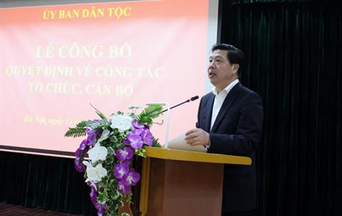 Thứ trưởng, Phó Chủ nhiệm Lê Sơn Hải phát biểu tại buổi Lễ. Ảnh: ubdt.gov.vn Thứ trưởng, Phó Chủ nhiệm Lê Sơn Hải phát biểu tại buổi Lễ. Ảnh: ubdt.gov.vn
