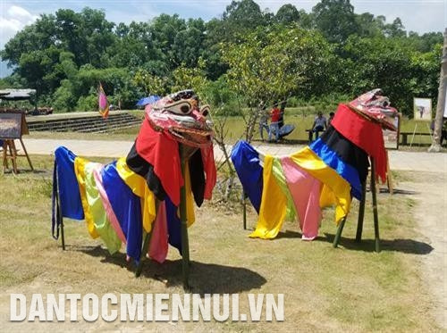 Nghệ thuật múa sư tử mèo của dân tộc Nùng - Di sản văn hóa phi vật thể quốc gia được Bộ Văn hóa, Thể thao và Du lịch công nhận. Ảnh: Hoàng Hải