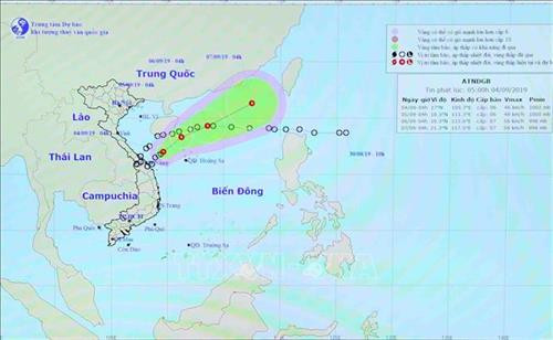 Sơ đồ đường đi của áp thấp nhiệt đới trên biển Đông. Ảnh: Vũ Sinh - TTXVN Sơ đồ đường đi của áp thấp nhiệt đới trên biển Đông. Ảnh: Vũ Sinh - TTXVN