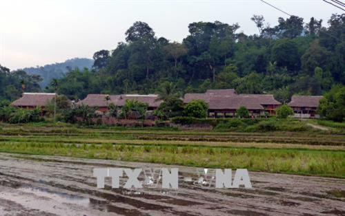 Những ngôi nhà sàn truyền thống thôn Tân Lập, xã Tân Trào, huyện Sơn Dương (Tuyên Quang). Ảnh: Quang Đán – TTXVN Những ngôi nhà sàn truyền thống thôn Tân Lập, xã Tân Trào, huyện Sơn Dương (Tuyên Quang). Ảnh: Quang Đán – TTXVN