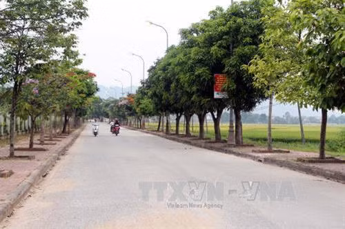 Tuyến đường giao thông ở các huyện của tỉnh Nghệ An đã được đầu tư xây dựng sạch đẹp. Ảnh: Tá Chuyên - TTXVN