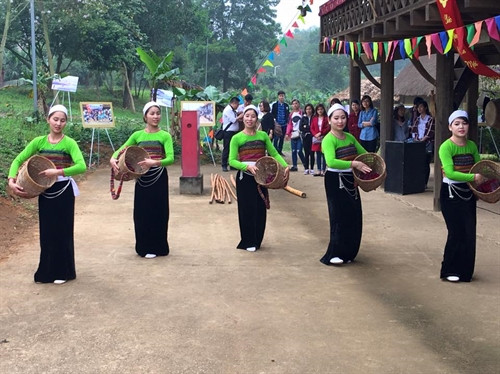 Điệu xòe bổ bồn của người Thái. Điệu xòe bổ bồn của người Thái.