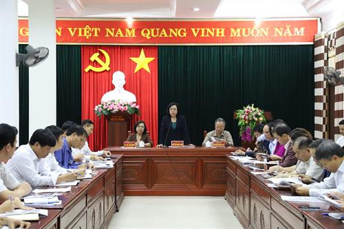 Buổi làm việc của Đoàn kiểm tra tiến độ thực hiện Chương trình số 02-CTr/TU với lãnh đạo huyện Phúc Thọ chiều ngày 26/11/2019.