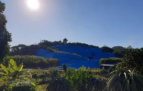 Khu vực thăm dò đất hiếm tại thôn Cánh Địa, xã Sơn Hải, huyện Bảo Thắng. Ảnh: Quốc Khánh-TTXVN