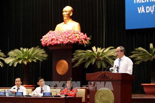 Bí thư Thành uỷ Thành phố Hồ Chí Minh Nguyễn Thiện Nhân phát biểu chỉ đạo Hội nghị. Ảnh: Thanh Vũ-TTXVN Bí thư Thành uỷ Thành phố Hồ Chí Minh Nguyễn Thiện Nhân phát biểu chỉ đạo Hội nghị. Ảnh: Thanh Vũ-TTXVN